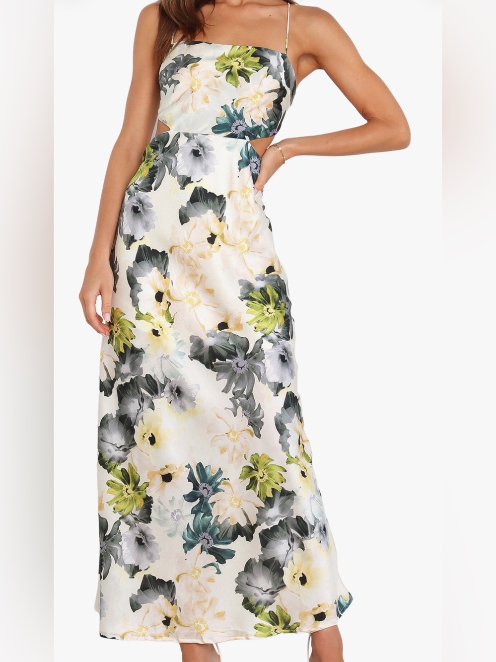 *Petal & Pup Jayne Floral Lace-Up Back Maxi Dress | NWOT